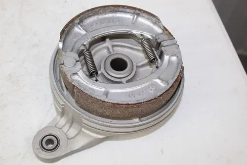 1983 Yamaha YZ125 OEM Rear Brake Backing Plate with Shoes and Cam YZ 125 83