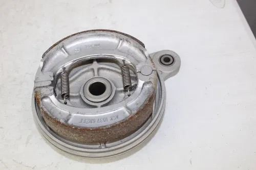 1983 Yamaha YZ125 OEM Rear Brake Backing Plate with Shoes and Cam YZ 125 83