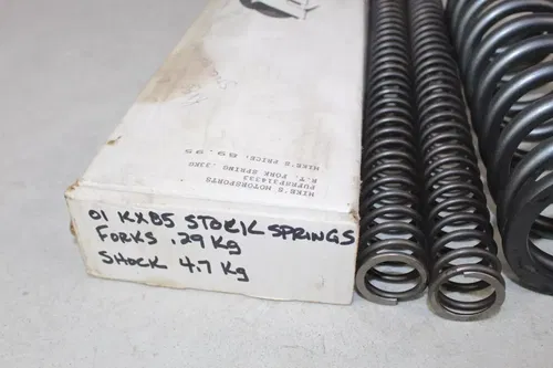 2001 - 2024 Kawasaki KX 85 Stock OEM .29 Kg Fork 4.7 Kg Shock Spring set KX85