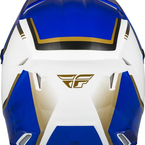 FLY RACING YOUTH KINETIC VISION HELMET WHITE/BLUE 