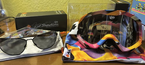 Early 2000's SPY McGrath Showtime/Klutch Bubble Design Set. Goggles/Glasses
