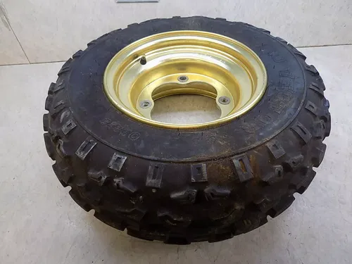 Honda ATC250R Gold Front Wheel w/ OHTSU Tire ATC 250R 1985 R