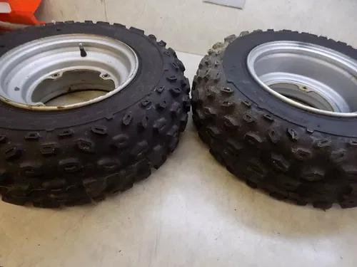 Suzuki LT500R Quadzilla Front Wheels w/ Dunlop Tires  LT 500 1990