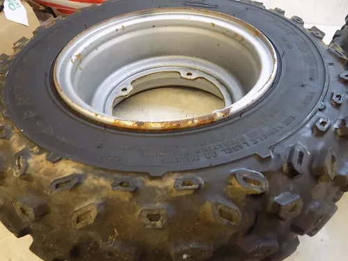 Suzuki LT500R Quadzilla Front Wheels w/ Dunlop Tires  LT 500 1990
