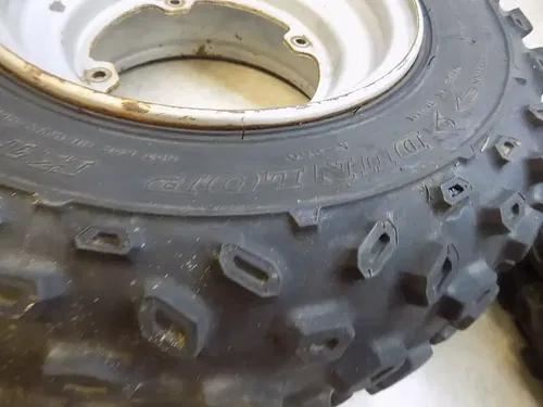 Suzuki LT500R Quadzilla Front Wheels w/ Dunlop Tires  LT 500 1990