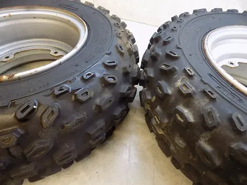 Suzuki LT500R Quadzilla Front Wheels w/ Dunlop Tires  LT 500 1990
