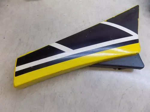 Yamaha RZ350 Side Panel Plastic Piece Yellow / Black   RZ 350 1984 1985