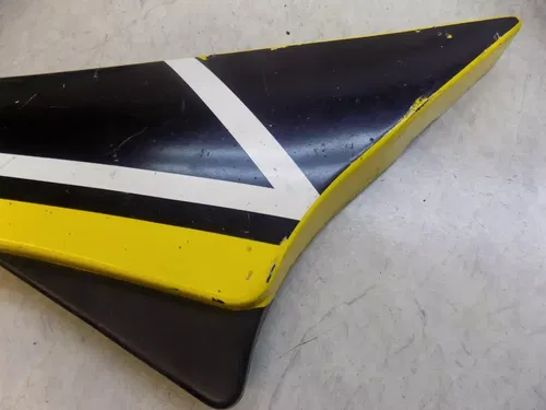 Yamaha RZ350 Side Panel Plastic Piece Yellow / Black   RZ 350 1984 1985