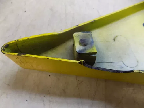Yamaha RZ350 Side Panel Plastic Piece Yellow / Black   RZ 350 1984 1985