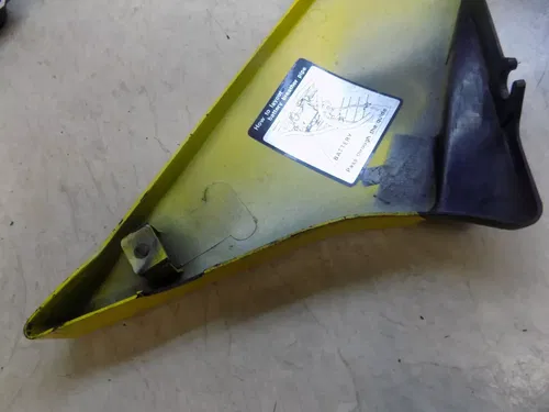 Yamaha RZ350 Side Panel Plastic Piece Yellow / Black   RZ 350 1984 1985