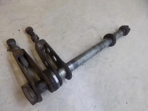 Kawasaki KZ900 Rear Axle Bolt w/ chain adjusters  KZ 900 1974