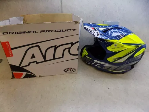 Airoh  Helmet Twir18 Twist Iron Blue Gloss Helmet NEW  MX motorcycle