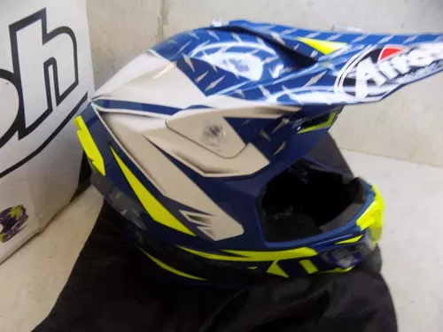Airoh  Helmet Twir18 Twist Iron Blue Gloss Helmet NEW  MX motorcycle