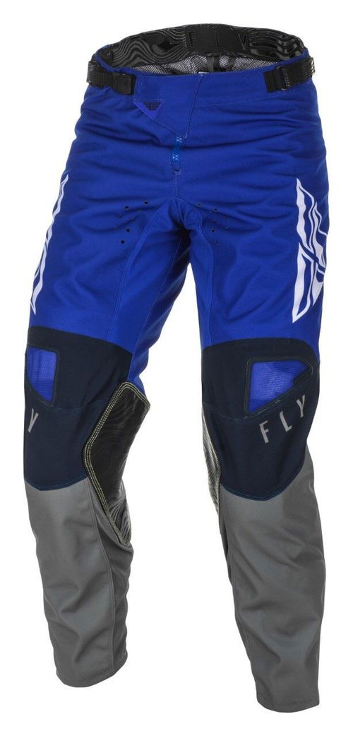 FLY RACING YOUTH KINETIC K121 PANTS BLUE/GRAY