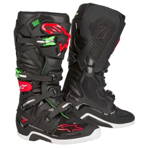 TECH 7 BOOTS BLACK/RED/GREEN