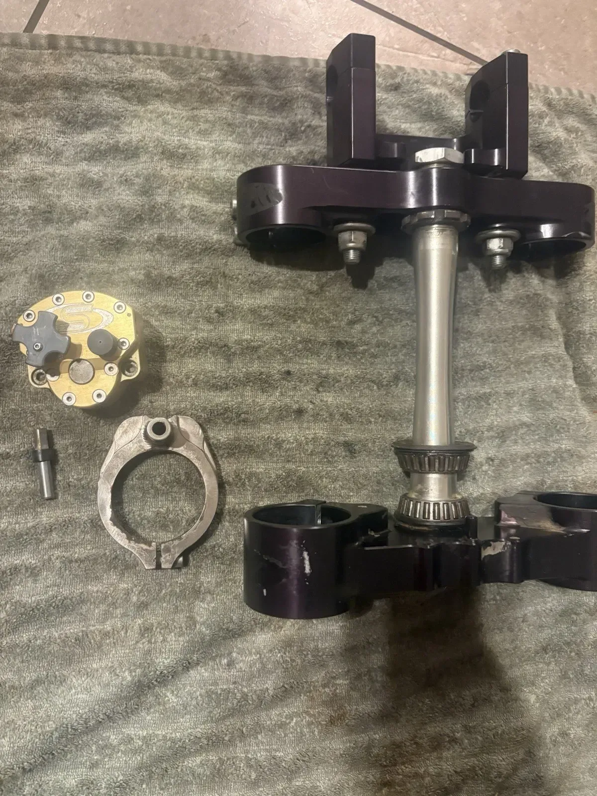 2005 2006 2007 Honda Crf450r BRP Triple Tree Clamp Scotts Steering Stabilizer