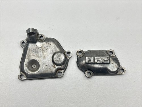 1990 Honda CR125 HPP Power Valve Right Left Cylinder Cover Engine Guard CR 125R