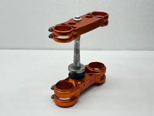 2021 KTM 450SXF Factory Edition Triple Clamp Tree Steering Steam Orange Billet