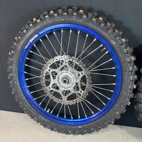 New Yamaha Yz125 Yz250 Blue Excel Wheel Set Wheels 21 Front 19 Rear Inch Hub Rim Rims Tires Tire Wheel Wheels Set Blue Kit Rotors Rotor Sprocket