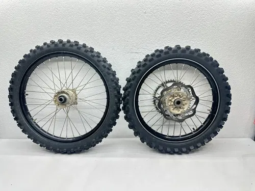 2022 Kawasaki KX250F Dunlop Wheel Set Front Rear 21/19 Inch Rim Sprocket Hub KX