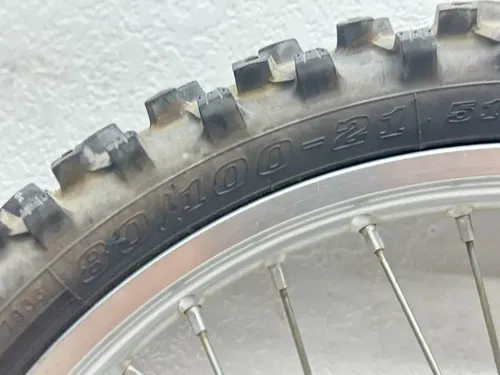 2009 Honda CRF250R Dunlop Front Wheel 21 Inch Tire Rim Sprocket Hub CRF 250R