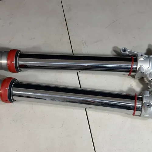 2023 KTM 250 SX WP Xact Front Fork Set Forks Suspension 48mm Lug Lugs Tube Tubes Upper Lower Clicker Seal Seals Aftermarket Internals Rebuild Upgraded Valve Valved Revalved Respring Air