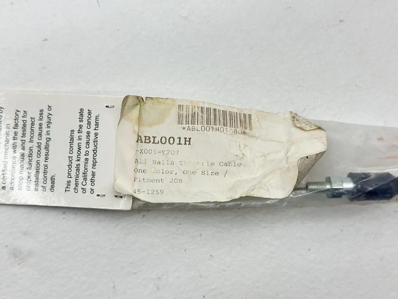 New 2017 KTM 150SX All Balls Throttle Tube Housing Cable Wire Black Dirt Bike SX