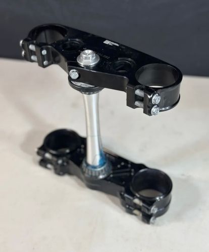 2023 KTM 250 SX Triple Clamps W/ Handle Bar Mounts Black Billet Tree 48mm 1 1/8 Rubber Mounted 125 150 300 350 450 500 SXF xc Xcf Tc Tc Tx Fx Fe Mc Fc