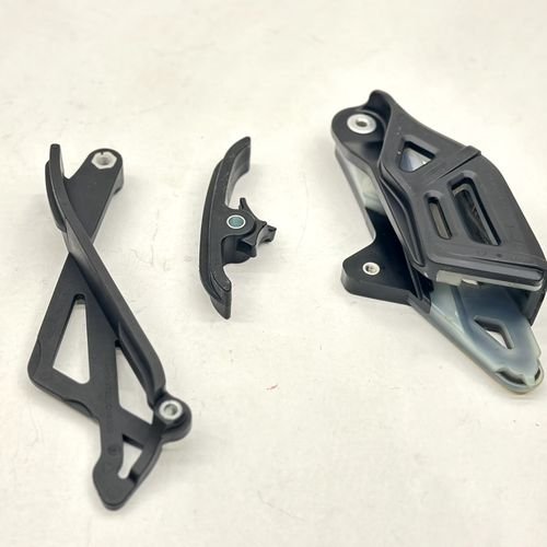 New 2022 KTM 85 SX Chain Guide Guard Slide Kit Black Covers OEM Rubber Assembly