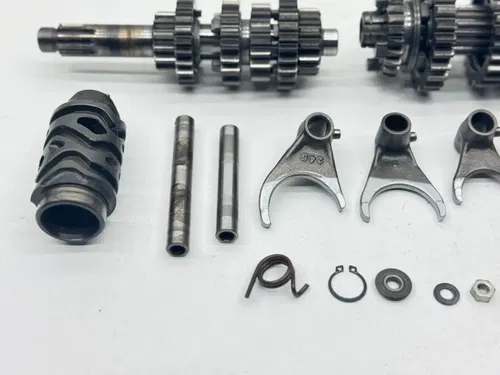 2000 Kawasaki KX125 Transmission Shift Forks Tranny Engine Gears Spindle OEM KX