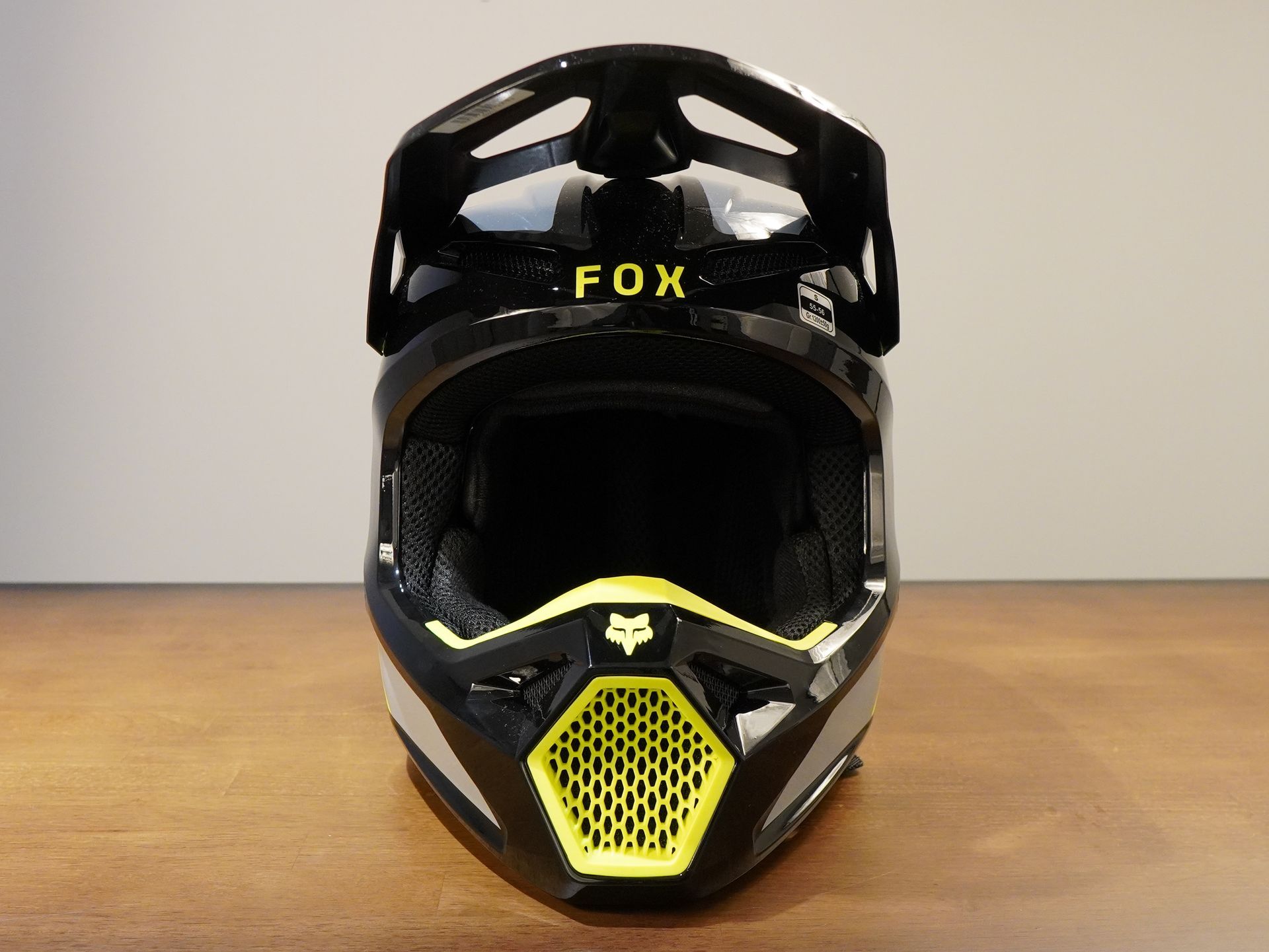 FOX V1 LEAN HELMET GRY/YEL (S)
