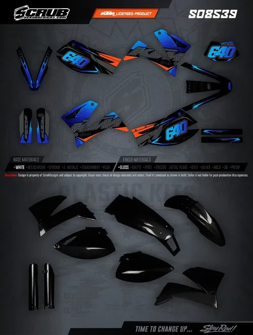 Plastics + Graphics KTM LC4 SMC 620-660 1999-2004 LED Tail light included