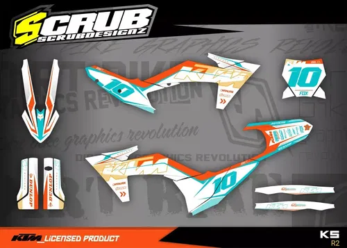 KTM 2023 2024 SX SX-F XC XC-F Graphics decals stickers kit | Custom race number