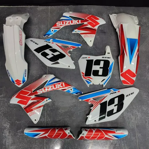 Plastics + graphics kit Suzuki RMZ 450 2008-2017 custom race number + name