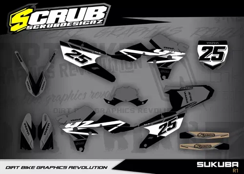 Yamaha YZ450f Graphics 2014 2015 2016 2017 decals SCRUB Stickers YZf 450
