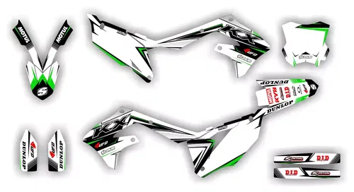 Graphics Kit Kawasaki KX450 2019-2023 KX250 2021-2024 KXF Decals Stickers
