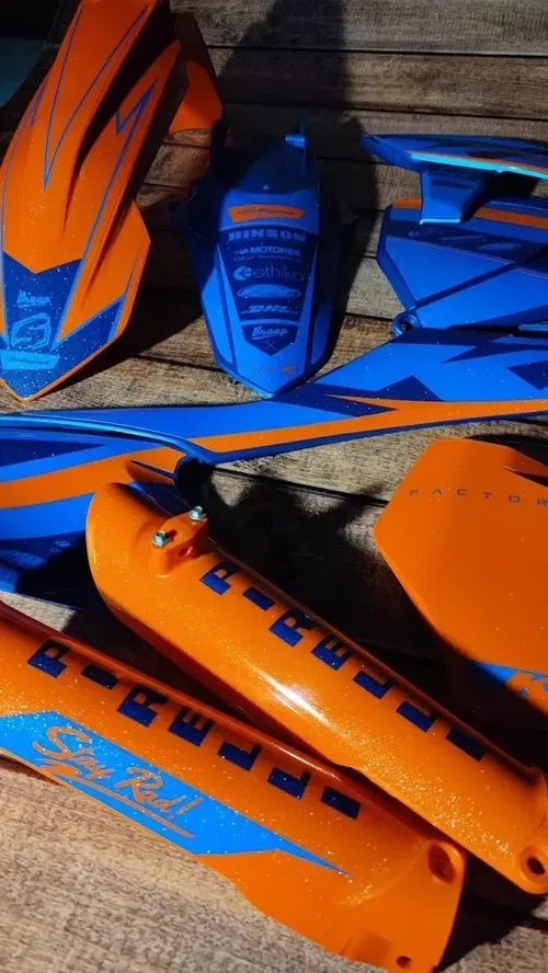 Plastics + Graphics KTM 2019-2022 SX SX-F XC XC-F applied decals metallic flake