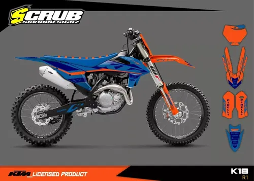 Plastics + Graphics KTM 2019-2022 SX SX-F XC XC-F applied decals metallic flake