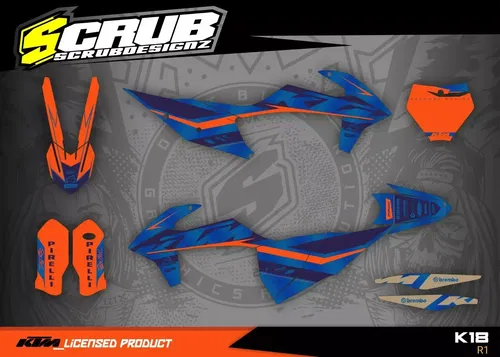 Plastics + Graphics KTM 2019-2022 SX SX-F XC XC-F applied decals metallic flake