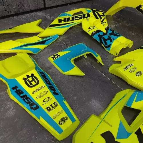 Plastics + Graphics Husqvarna TE FE 2020 2021 2022 2023 Neon yellow