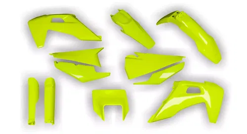 Plastics + Graphics Husqvarna TE FE 2020 2021 2022 2023 Neon yellow