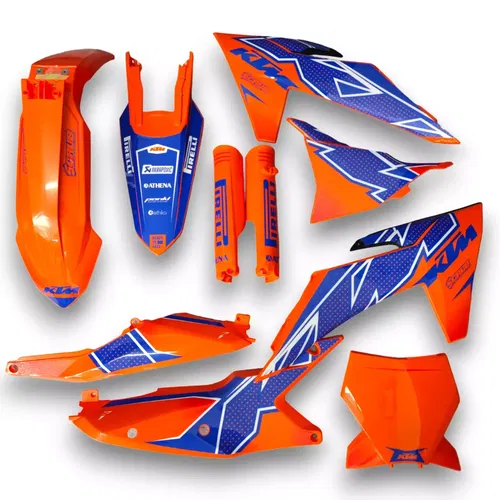 Plastics + Graphics applied KTM 2023 2024 XC XC-F SX SX-F 125 150 250 350 450