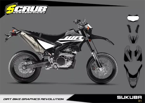 Yamaha WR250X Supermoto 2007-2021 Graphics decals stickers