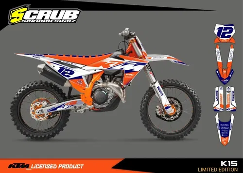 KTM Graphic SX SXF 2023 2024 125 250 300 350 450 Decals XC XCf SCRUB