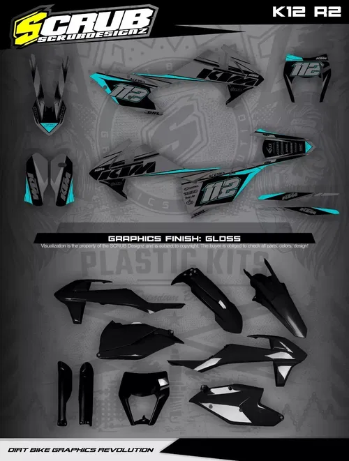 Plastics + Graphics KTM 2017 2018 2019 XC-W XCF-W EXC EXC-F - Race Number