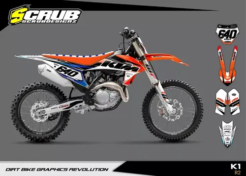 Plastics + Graphics applied KTM 2016-2018 XC XC-F SX SX-F | custom name+number