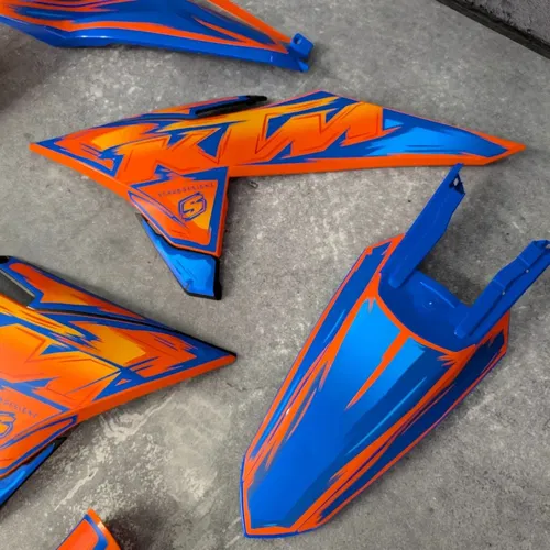 Plastics + Graphics KTM 2024 2025 XC-W XCF-W EXC EXC-F Orange Blue Restyle