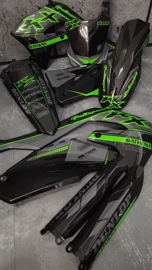 Plastics + Graphics Kawasaki KX450 2019-2023 KX250 2021-2024 applied