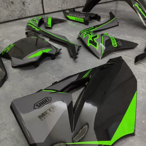 Plastics + Graphics Kawasaki KX450 2019-2023 KX250 2021-2024 applied