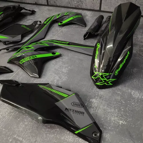 Plastics + Graphics Kawasaki KX450 2019-2023 KX250 2021-2024 applied